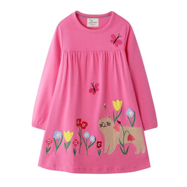 girl's dresses jumping meters princess girls with floral embroidery fashion kids dress cotton autumn winter cat baby clothes, Red;yellow
girl's dresses jumping meters princess girls with floral embroidery fashion kids dress cotton autumn winter cat baby clothes, Red;yellow
