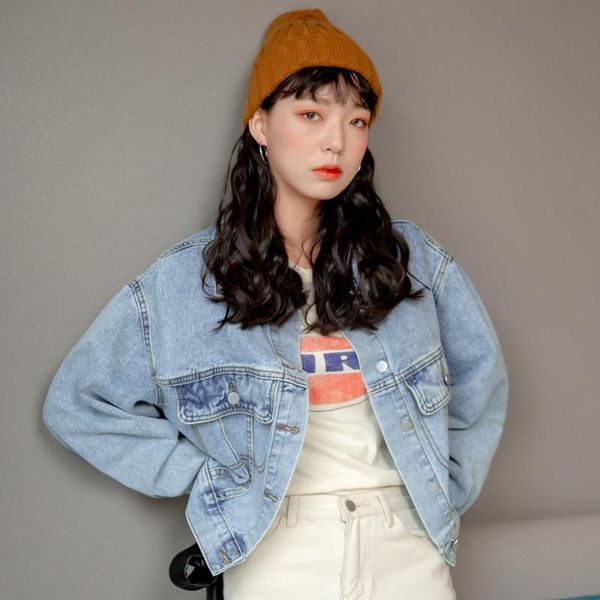 women's jackets loose blue jean jacket women autumn spring casual work denim korean street harajuku coat outwear female, Black;brown
women's jackets loose blue jean jacket women autumn spring casual work denim korean street harajuku coat outwear female, Black;brown