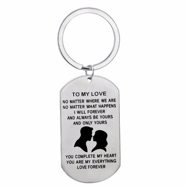 keychains 12pc/lot stainless steel dog tag keyring to my love keychain couple girlfriend boyfriend wife husband gift key chain ring holder, Silver
keychains 12pc/lot stainless steel dog tag keyring to my love keychain couple girlfriend boyfriend wife husband gift key chain ring holder, Silver