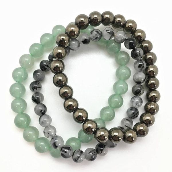 tennis 3pcs/set bracelet 8mm mala beads beaded elastic bracelets healing jewelry tourmalinated q-uartz green aventurine pyrite, Golden;silver
tennis 3pcs/set bracelet 8mm mala beads beaded elastic bracelets healing jewelry tourmalinated q-uartz green aventurine pyrite, Golden;silver