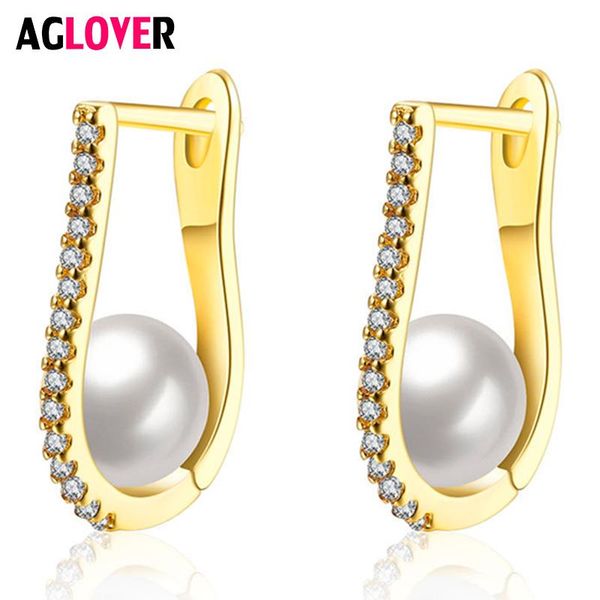 1.3cm fashion s925 sterling silver stud earrings inlaid zircon pearl gold for women wedding jewelry gift, Golden;silver
1.3cm fashion s925 sterling silver stud earrings inlaid zircon pearl gold for women wedding jewelry gift, Golden;silver