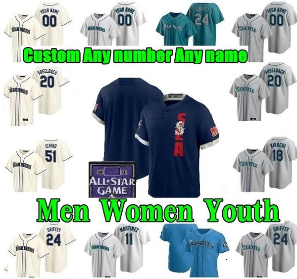 2021 seattle men women kids ken griffey jr. baseball jerseys suzuki ichiro felix hernandez edgar martinez mitch haniger kyle seager marco go, Blue;black
2021 seattle men women kids ken griffey jr. baseball jerseys suzuki ichiro felix hernandez edgar martinez mitch haniger kyle seager marco go, Blue;black