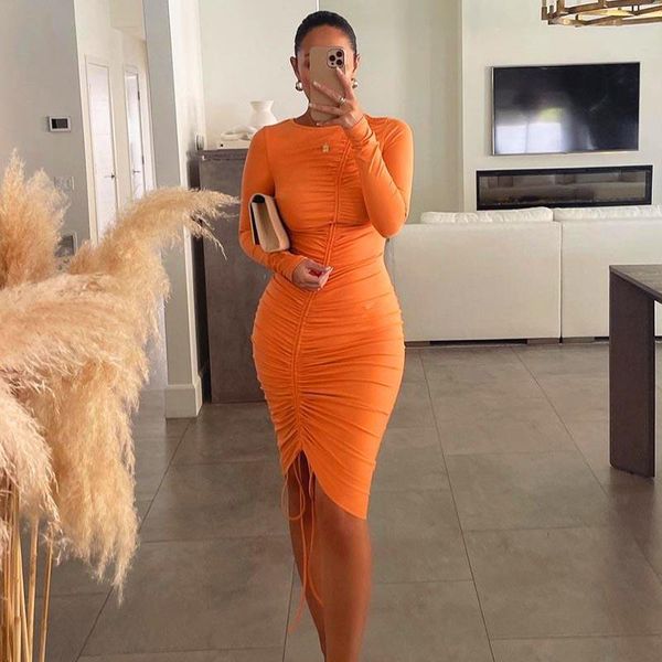 casual dresses 2021 winter long sleeve shirred midi dress autumn solid party women high waist bodycon o-neck for female, Black;gray
casual dresses 2021 winter long sleeve shirred midi dress autumn solid party women high waist bodycon o-neck for female, Black;gray
