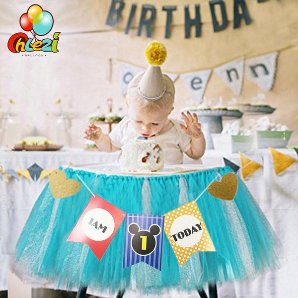 set baby 1 year old birthday flag tutu net yarn i am today banner party decoration supplies chair po props
set baby 1 year old birthday flag tutu net yarn i am today banner party decoration supplies chair po props