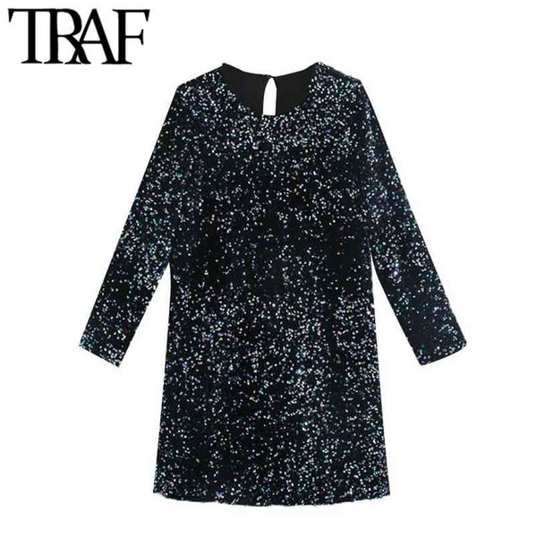 women fashion shiny sequin mini dress vintage o neck long sleeve party female dresses vestidos mujer 210507, Black;gray
women fashion shiny sequin mini dress vintage o neck long sleeve party female dresses vestidos mujer 210507, Black;gray