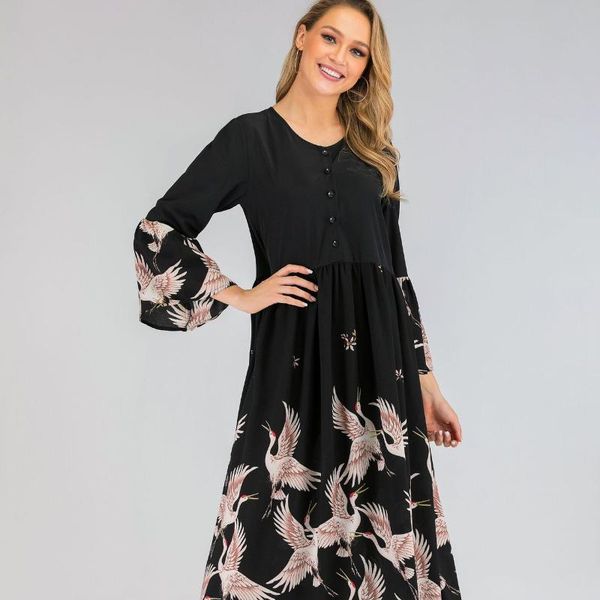 ethnic clothing 2021 muslim women's middle east dubai fashion print medium long sleeves loose casual large size dress european, Red
ethnic clothing 2021 muslim women's middle east dubai fashion print medium long sleeves loose casual large size dress european, Red
