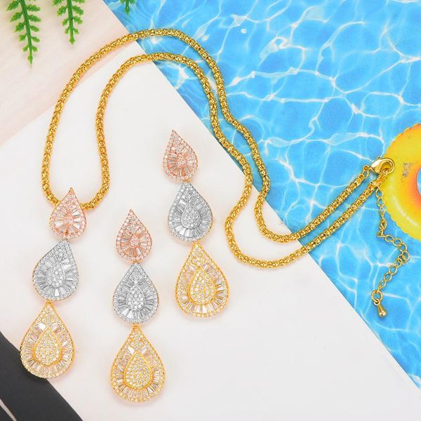 earrings & necklace larrauri fashion waterdrop long dangle chains pendant jewelry sets for women engagement wedding wear, Silver
earrings & necklace larrauri fashion waterdrop long dangle chains pendant jewelry sets for women engagement wedding wear, Silver