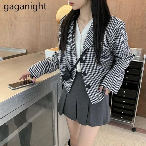 women's suits & blazers gaganight women plaid blazer long sleeves turn down collar chic fashion coat spring autumn outwear slim crop, White;black
women's suits & blazers gaganight women plaid blazer long sleeves turn down collar chic fashion coat spring autumn outwear slim crop, White;black