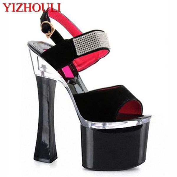 17-18cm fashion rhinestone heels platform shoes 7 inch exotic dancer concise hand made high heel dress, Black
17-18cm fashion rhinestone heels platform shoes 7 inch exotic dancer concise hand made high heel dress, Black
