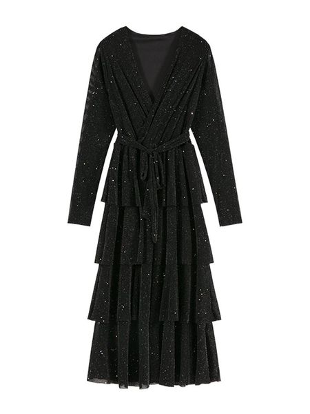 casual dresses 2021 cake french retro temperament over the knee is very fairy small dress, Black;gray
casual dresses 2021 cake french retro temperament over the knee is very fairy small dress, Black;gray