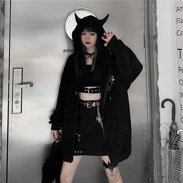 spring autumn women harajuku punk gothic girls black devil horn hoodies sweatshirt hooded hip plus size women's jackets, Black;brown
spring autumn women harajuku punk gothic girls black devil horn hoodies sweatshirt hooded hip plus size women's jackets, Black;brown