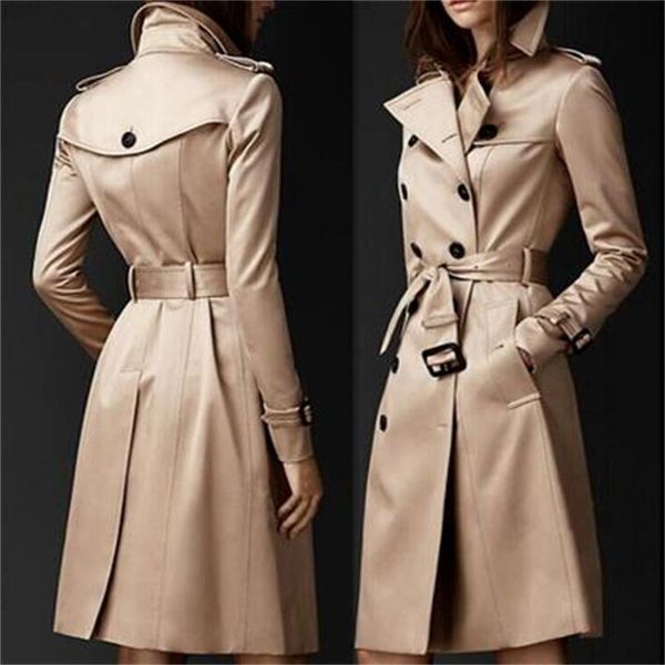 women's trench coats european women coat long sleeves spring ladies double breasted womens casaco feminino overcoat woman khaki belt, Tan;black
women's trench coats european women coat long sleeves spring ladies double breasted womens casaco feminino overcoat woman khaki belt, Tan;black