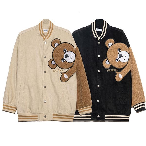 men's hoodies & sweatshirts corduroy jacket, bear embroidery, baseball suit, hip hop casual wear, harajuku, lace up, Black
men's hoodies & sweatshirts corduroy jacket, bear embroidery, baseball suit, hip hop casual wear, harajuku, lace up, Black