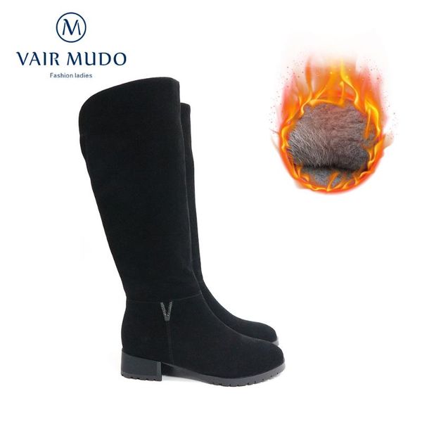 boots vair mudo 2021 shoes women kid suede big foot fat bucket type low thick metal decoration keep warm zt34, Black
boots vair mudo 2021 shoes women kid suede big foot fat bucket type low thick metal decoration keep warm zt34, Black
