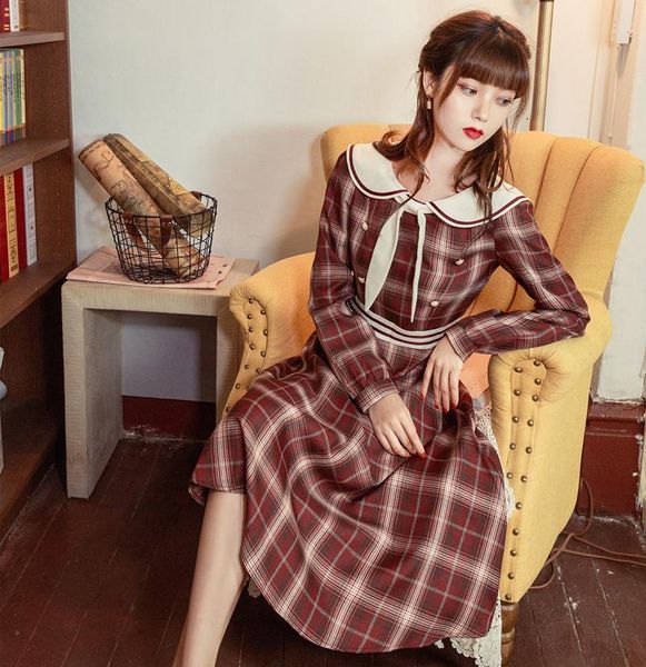 film art institute wind bump color plaid long-sleeved long show thin waist dress price above casual dresses, Black;gray
film art institute wind bump color plaid long-sleeved long show thin waist dress price above casual dresses, Black;gray