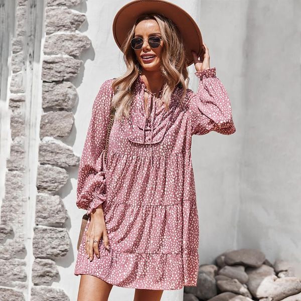 casual dresses sweet pink leopard women autumn long sleeve short dress half high collar, Black;gray
casual dresses sweet pink leopard women autumn long sleeve short dress half high collar, Black;gray