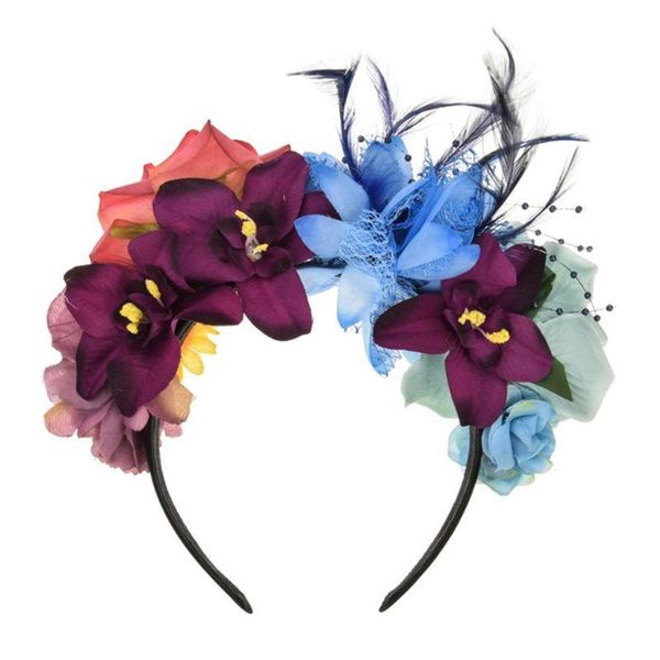 hair accessories women day of the dead mexican headband contrast colored artificial rose flower feathers crown garland halloween party hoop
hair accessories women day of the dead mexican headband contrast colored artificial rose flower feathers crown garland halloween party hoop