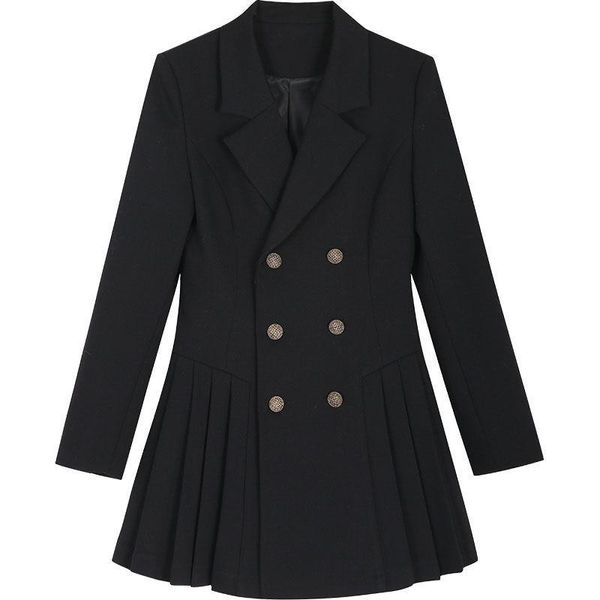 casual dresses 2021 elegant black party dress spring and autumn long-sleeved double-breasted office, Black;gray
casual dresses 2021 elegant black party dress spring and autumn long-sleeved double-breasted office, Black;gray