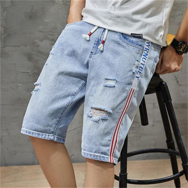 men's jeans japanese streerwear men short fashion casual slim fit stretch elastic denim shorts male brand clothes, Blue
men's jeans japanese streerwear men short fashion casual slim fit stretch elastic denim shorts male brand clothes, Blue