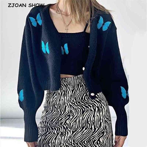 1 set korea style vintage embroidery butterfly cardigan tank single-breasted button knitted crop sweater jumper 210806, White;black
1 set korea style vintage embroidery butterfly cardigan tank single-breasted button knitted crop sweater jumper 210806, White;black