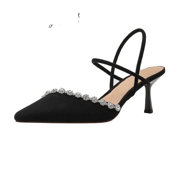 dress shoes big size genuine leather pointed toe high heels sling back diamond shiny party korean girl slip on women sandals l50, Black
dress shoes big size genuine leather pointed toe high heels sling back diamond shiny party korean girl slip on women sandals l50, Black