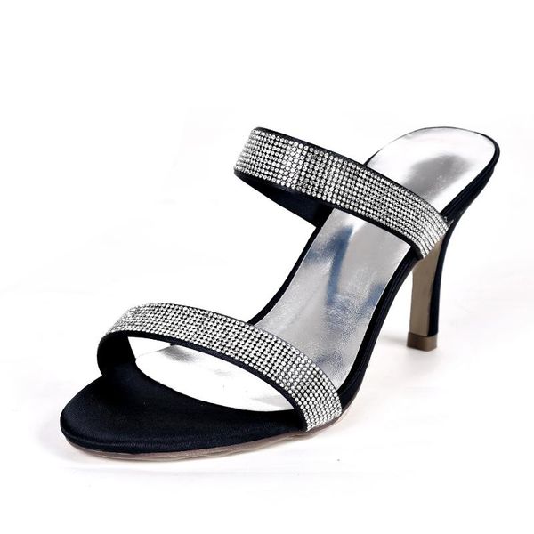 strappy sandals satin evening dress shoes rhinestone high heels flip flap stelitto party prom night club cocktail pumps, Black
strappy sandals satin evening dress shoes rhinestone high heels flip flap stelitto party prom night club cocktail pumps, Black