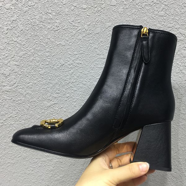 winter fashion luxury womens boots genuine leather square toes shoes button ankle .5cm heel ladies shoe booties high heels martin women boo, Black
winter fashion luxury womens boots genuine leather square toes shoes button ankle .5cm heel ladies shoe booties high heels martin women boo, Black