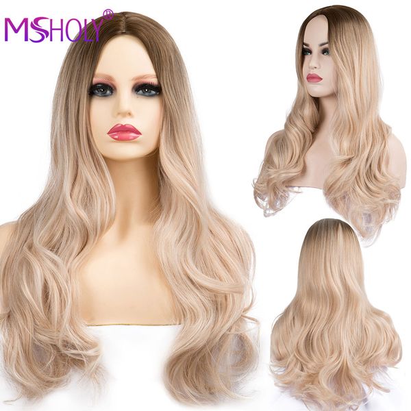 long 2 tone ombre brown ash blonde wig synthetic wavy curly wigs for women glueless wavy daily cosplay natural hair wigs, Black
long 2 tone ombre brown ash blonde wig synthetic wavy curly wigs for women glueless wavy daily cosplay natural hair wigs, Black