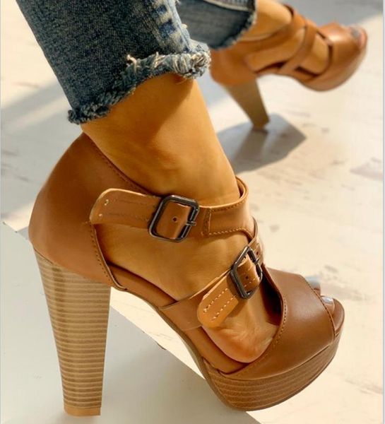 sandals summer pu leather ankle boots women pumps high heels plus size vintage shoes woman female mujer sapato feminino sf0677, Black
sandals summer pu leather ankle boots women pumps high heels plus size vintage shoes woman female mujer sapato feminino sf0677, Black