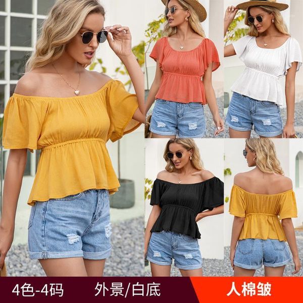 summer wish women's waist-tight square collar short sleeve ruffle women aesthetic clothes plus fashion t-shirt, White
summer wish women's waist-tight square collar short sleeve ruffle women aesthetic clothes plus fashion t-shirt, White