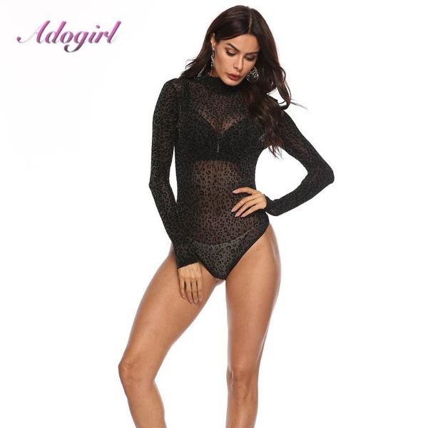 women's jumpsuits & rompers adogirl leopard print sheer mesh bodysuit women casual long sleeve turtleneck body female outfit jumps, Black;white
women's jumpsuits & rompers adogirl leopard print sheer mesh bodysuit women casual long sleeve turtleneck body female outfit jumps, Black;white