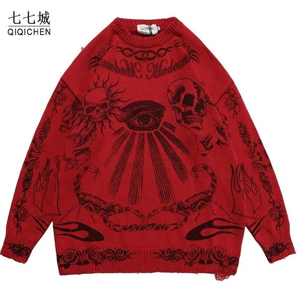 men's sweaters oversized trui mannen vrouwen harajuku schedel graffiti retro vintage gebreide katoenen 2021 herfst en winter, White;black
men's sweaters oversized trui mannen vrouwen harajuku schedel graffiti retro vintage gebreide katoenen 2021 herfst en winter, White;black