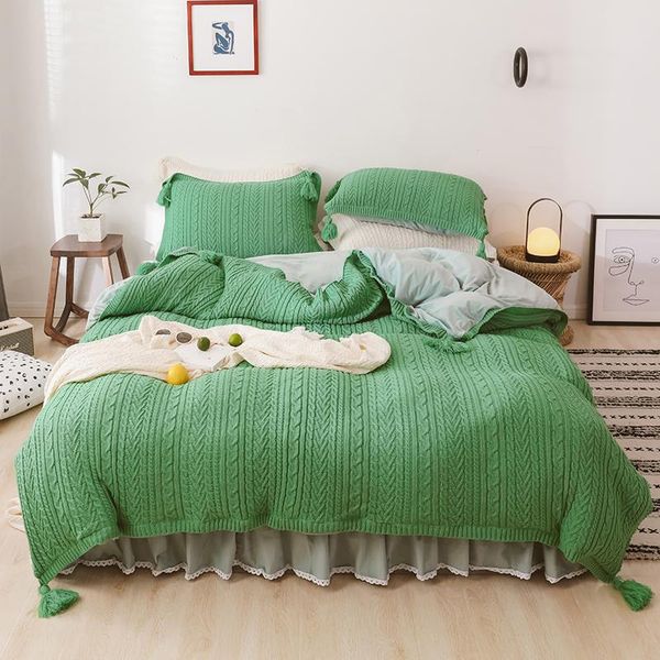 bedding sets winter warm velvet fleece korean princess girl green white set knitting tassel duvet cover bed skirt sheet pillowcases
bedding sets winter warm velvet fleece korean princess girl green white set knitting tassel duvet cover bed skirt sheet pillowcases