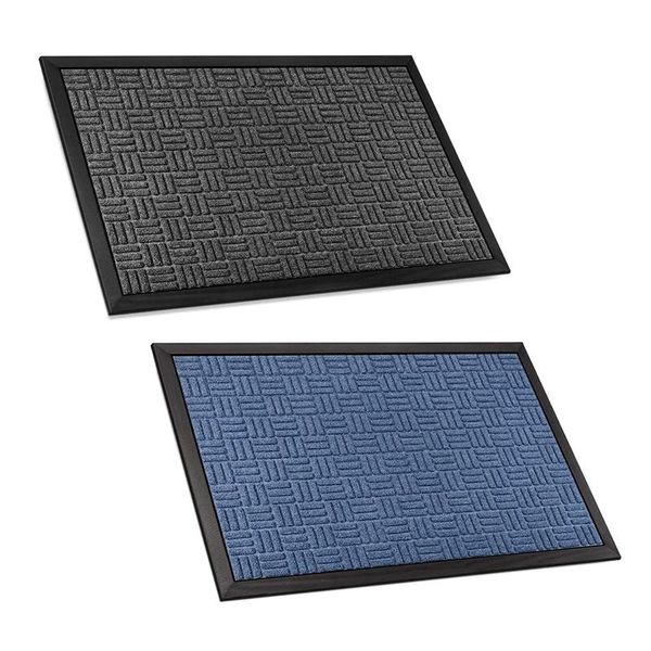 carpets 2 pcs entrance door mat large heavy duty front outdoor rug non-slip welcome doormat, 24 x 36 inch, black-gray & blue
carpets 2 pcs entrance door mat large heavy duty front outdoor rug non-slip welcome doormat, 24 x 36 inch, black-gray & blue