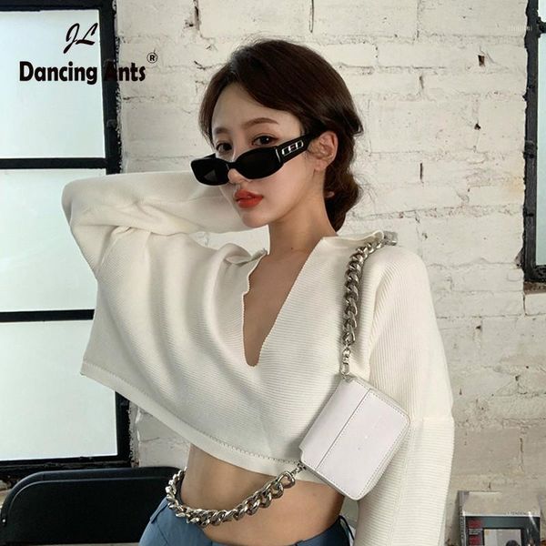 women's sweaters for women knitted outwear woman v-neck long sleeve causal female knitting crop autumn pulloverdrop, White;black
women's sweaters for women knitted outwear woman v-neck long sleeve causal female knitting crop autumn pulloverdrop, White;black