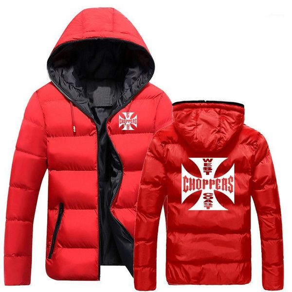 men's jackets winter west choppers printing cotton thicken solid color splicing casual zip hoodie cloth, Black;brown
men's jackets winter west choppers printing cotton thicken solid color splicing casual zip hoodie cloth, Black;brown