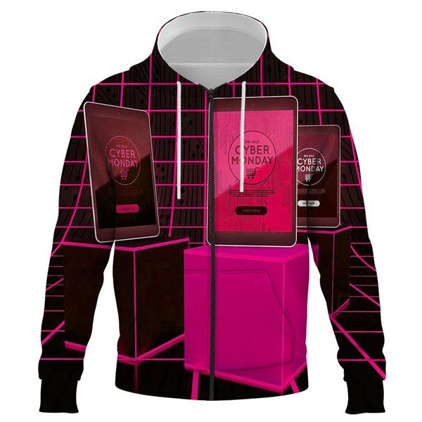 men's hoodies & sweatshirts trend digital technology zipper hoodie sweatshirt men and women hooded loose autumn winter coat street clot, Black
men's hoodies & sweatshirts trend digital technology zipper hoodie sweatshirt men and women hooded loose autumn winter coat street clot, Black