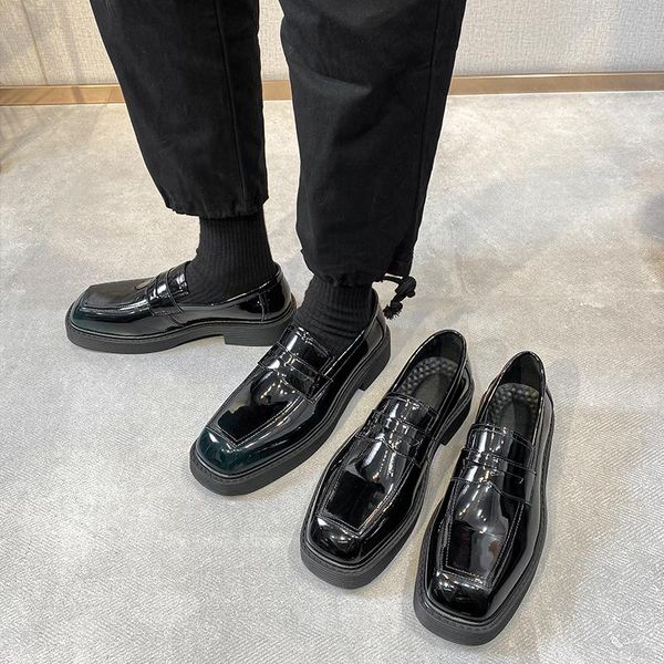 dress shoes yomior 2021 est designer square toe casual men vintage british formal leather slip-on loafers luxury korean, Black
dress shoes yomior 2021 est designer square toe casual men vintage british formal leather slip-on loafers luxury korean, Black