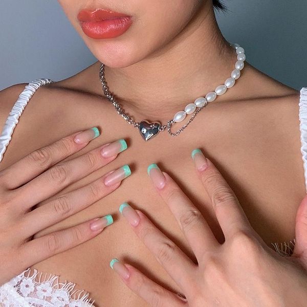 chains 17km punk silver color asymmetrical heart pearl necklace for women korean choker necklaces party jewelry
chains 17km punk silver color asymmetrical heart pearl necklace for women korean choker necklaces party jewelry