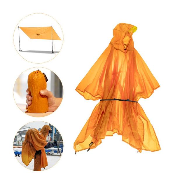 single person ultralight hiking cycling raincoat outdoor awning camping tarp 20d double silicone coated nylon coating tents and shelters
single person ultralight hiking cycling raincoat outdoor awning camping tarp 20d double silicone coated nylon coating tents and shelters