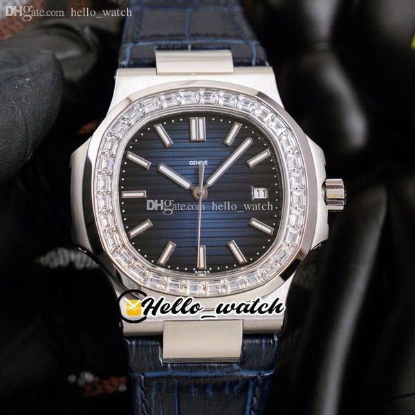 40mm 5711/1a 010 5711 sport watches cal.324 automatic mens watch d-blue textured dial steel case big diamond blue leather strap hello_watch, Slivery;brown
40mm 5711/1a 010 5711 sport watches cal.324 automatic mens watch d-blue textured dial steel case big diamond blue leather strap hello_watch, Slivery;brown