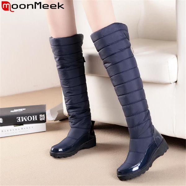 boots moonmeek warm down snow women winter shoes knee high thick fur waterproof fashion, Black
boots moonmeek warm down snow women winter shoes knee high thick fur waterproof fashion, Black