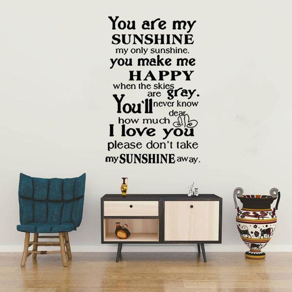 wall stickers you are my shineshine quote sentence sticker pvc art bedrooms decoration decal dw7239 
wall stickers you are my shineshine quote sentence sticker pvc art bedrooms decoration decal dw7239