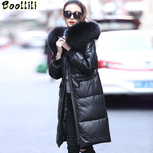women's leather & faux boollili real jacket genuine sheepskin coat duck down women clothes 2021 raccoon fur collar winter, Black
women's leather & faux boollili real jacket genuine sheepskin coat duck down women clothes 2021 raccoon fur collar winter, Black