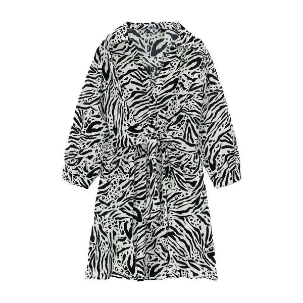 spring women's temperament three-quarter sleeve v-bow tie decorated waist animal printed dress dresses casual, Black;gray
spring women's temperament three-quarter sleeve v-bow tie decorated waist animal printed dress dresses casual, Black;gray