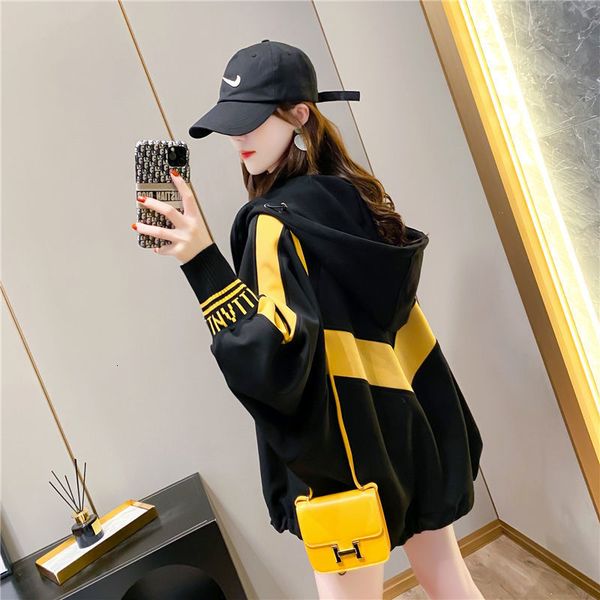 women's jackets autumn and winter in addition to velvet thick korean women's sweater loose zipper cardigan sports jacket ryhl, Black;brown
women's jackets autumn and winter in addition to velvet thick korean women's sweater loose zipper cardigan sports jacket ryhl, Black;brown