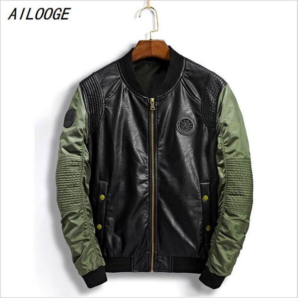 men's fur & faux autumn winter classic brand clothing bomber leather jackets pu outwear army green black pilots jacket motorcycle coat
men's fur & faux autumn winter classic brand clothing bomber leather jackets pu outwear army green black pilots jacket motorcycle coat