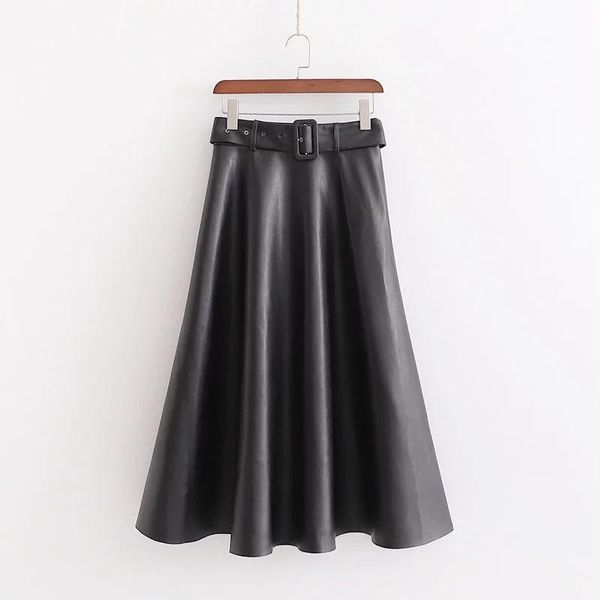 fashion faux winter leather skirt women elegant tie belt waist skirts female ladies, Black
fashion faux winter leather skirt women elegant tie belt waist skirts female ladies, Black