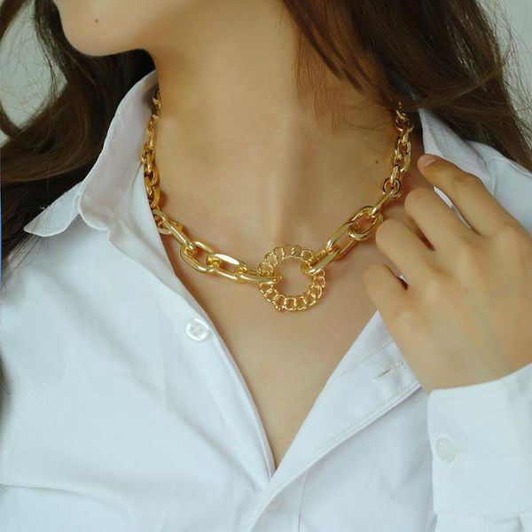 chokers hahagirl punk miami cuban choker necklace collar statement hip hop big chunky gold color thick chain for women jewelry, Golden;silver
chokers hahagirl punk miami cuban choker necklace collar statement hip hop big chunky gold color thick chain for women jewelry, Golden;silver
