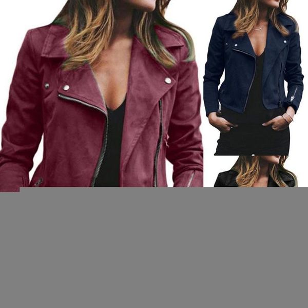 women's jackets fashion punk plus size women coat solid color slim fits long sleeve lapel zipper streetwear for short jacket, Black;brown
women's jackets fashion punk plus size women coat solid color slim fits long sleeve lapel zipper streetwear for short jacket, Black;brown